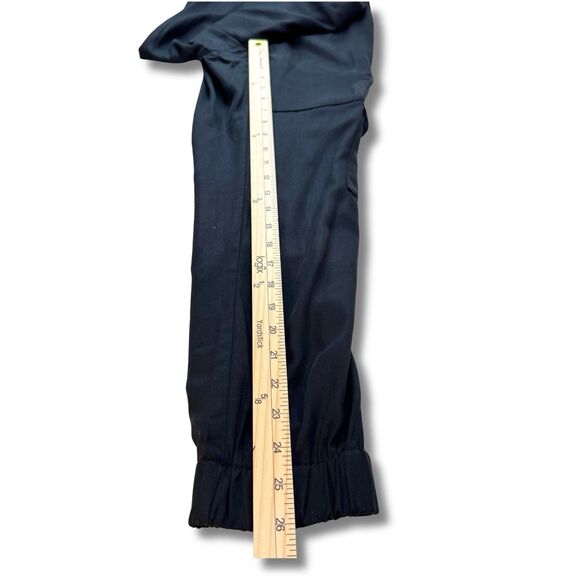 Banana Republic Cargo Jogger Pants Womens Petite Medium Black Soft Tencel - Picture 9 of 13